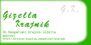 gizella krajnik business card